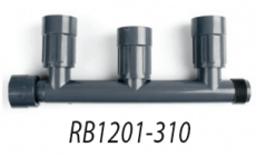 Коллектор с 1"НР, 3 поворотных соединения 1" ВР Х муфта 1" НР RB1201-310