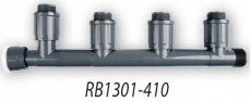 Коллектор с 4 выходами 1’’ ВР X 4 пов.соед.1’’НР X муфта 1’’НР 1301-410